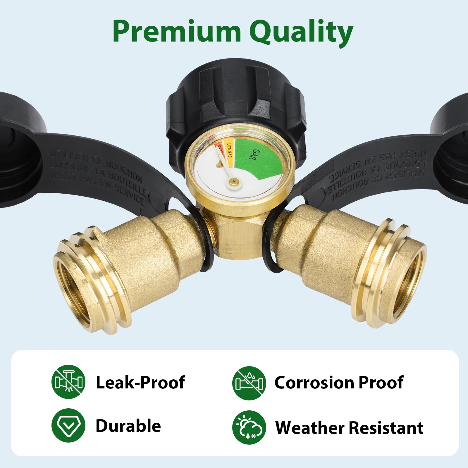 Rushare Propane Tank Splitter with propane appliances attached