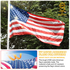 Rust-free grommets on FITEAN 4x6 Ft American Flag