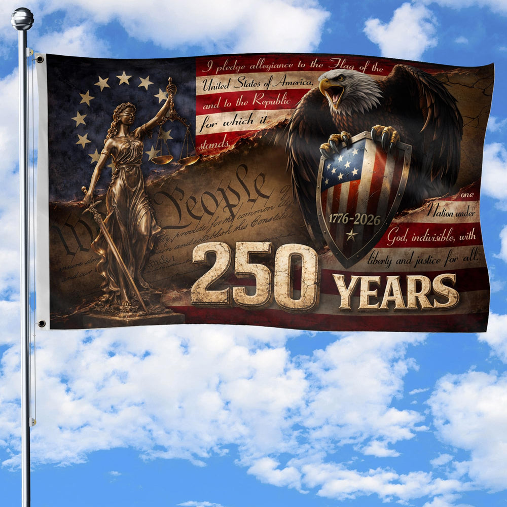 RustField Co. 250th Anniversary USA Flag front view