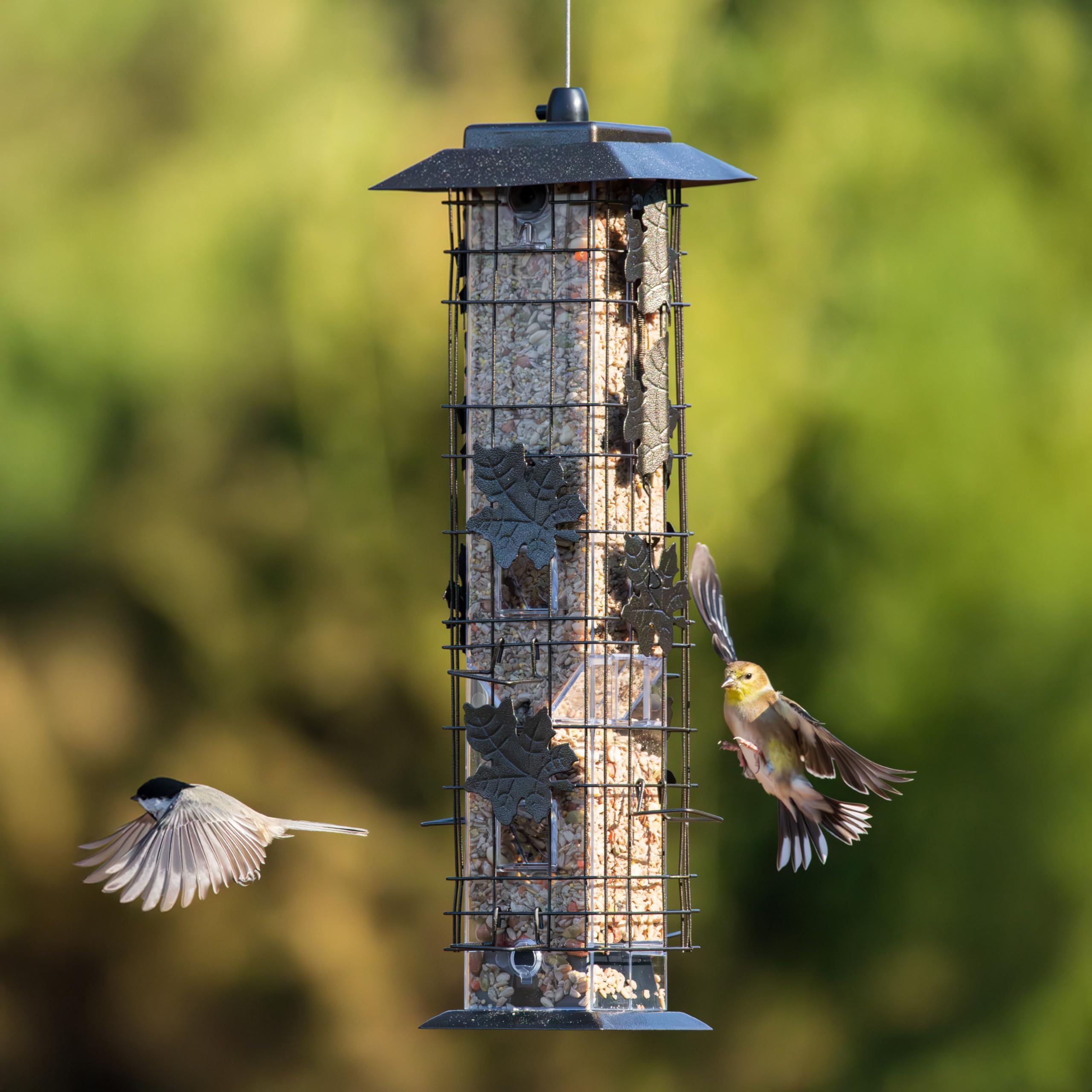 Rustic finish on Perky-Pet Bird Feeder showcasing powder coating