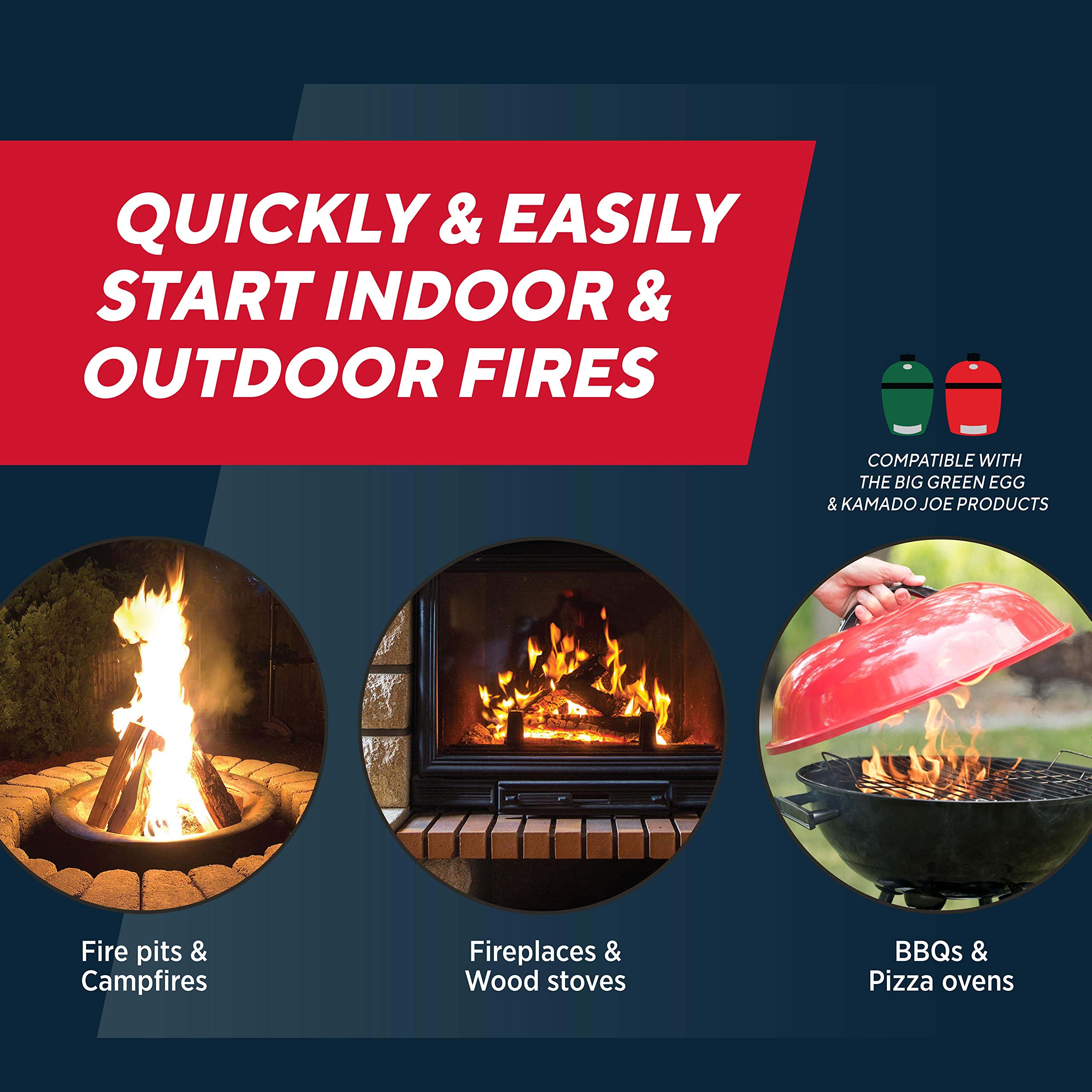 RUTLAND PRODUCTS Fire Starter Cubes next to a wood stove