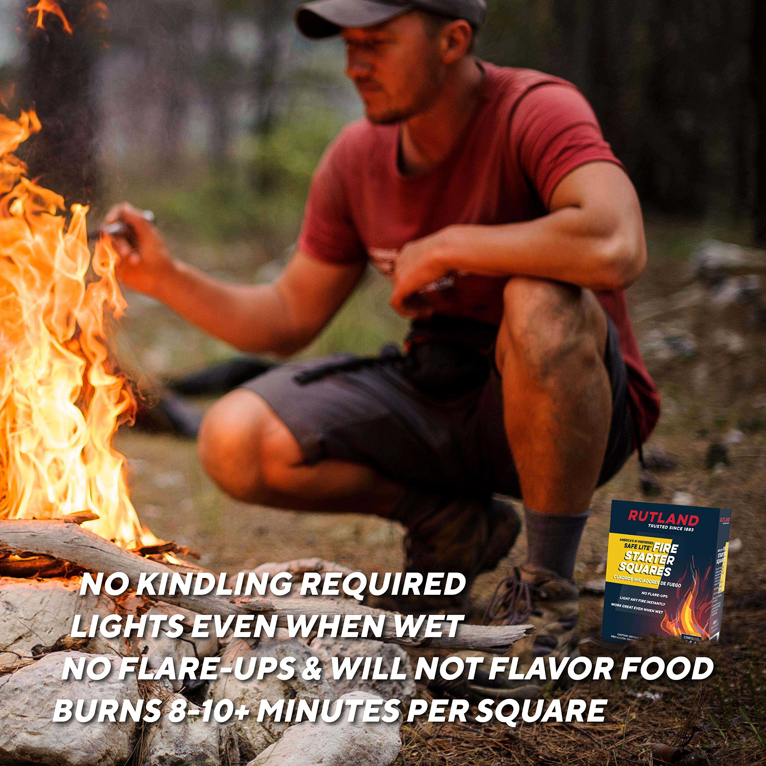 RUTLAND PRODUCTS Fire Starter Cubes with grilling equipment