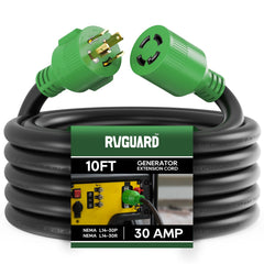 RVGUARD 10FT Generator Extension Cord front view