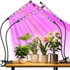 RWNTAO 2 Head LED Plant Grow Light with flexible gooseneck