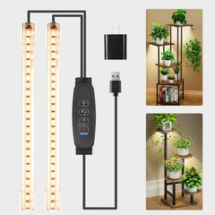 RWNTAO 2 Heads Full Spectrum Grow Light Strips in black