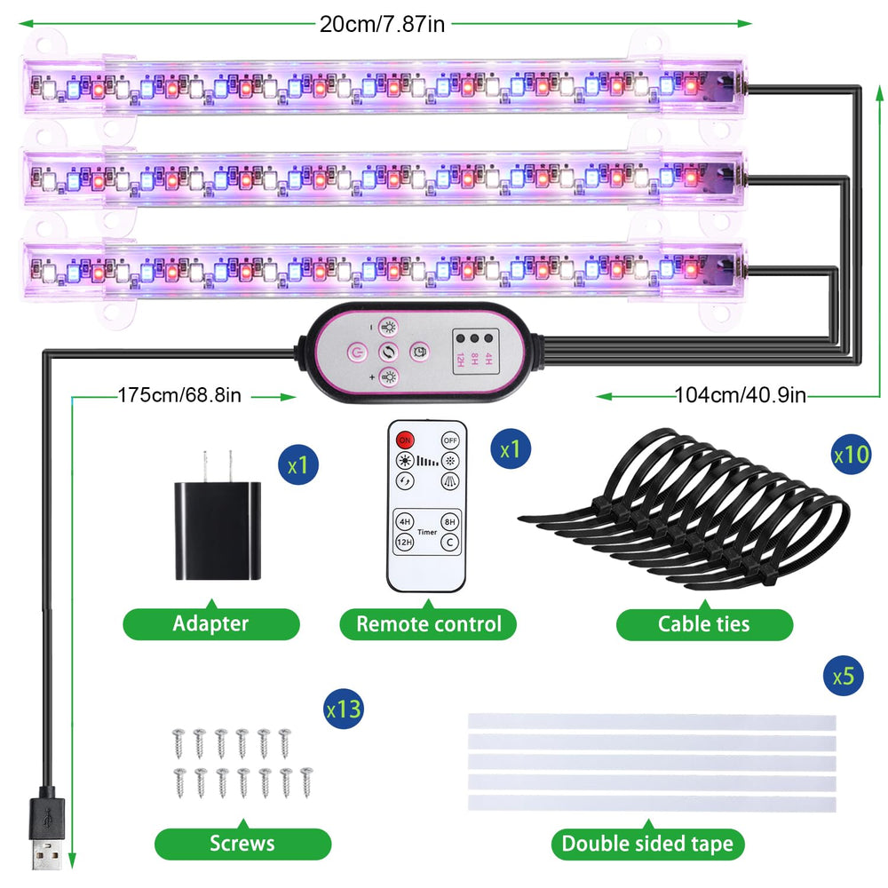 RWNTAO 7.8'' Grow Light in use with indoor plants