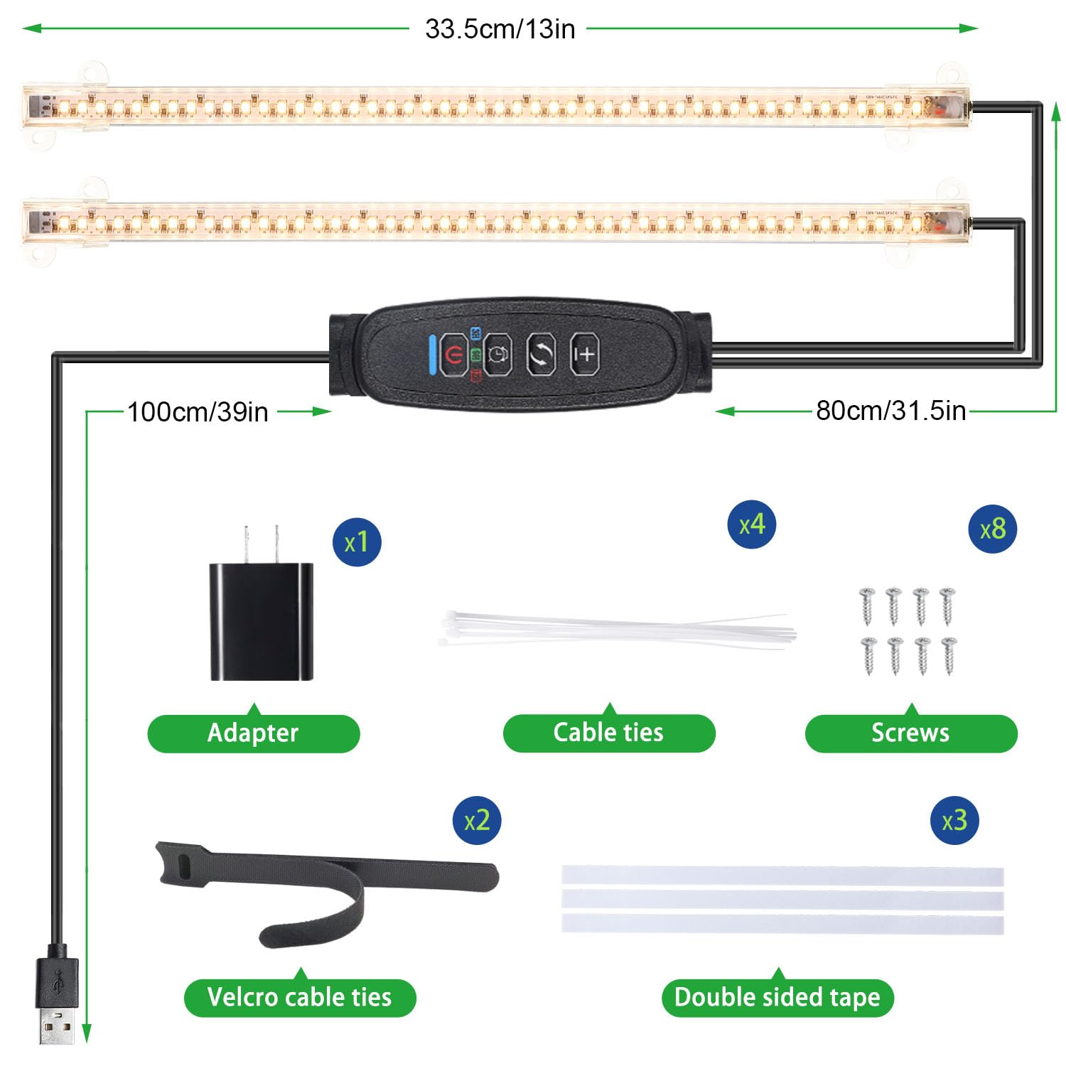 RWNTAO LED Grow Light Strips with aluminum housing