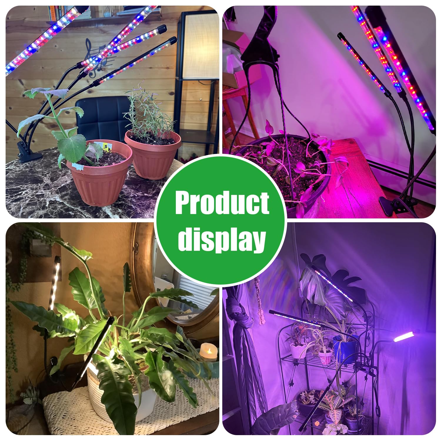 RWNTAO LED Grow Light with flexible design in a home setting