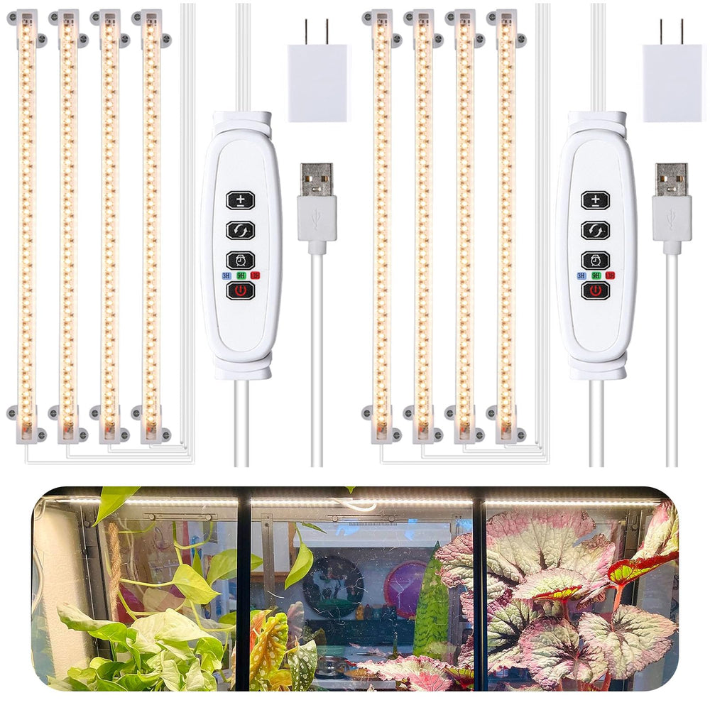 RWNTAO LED Plant Grow Lamp 3500K front view with four heads