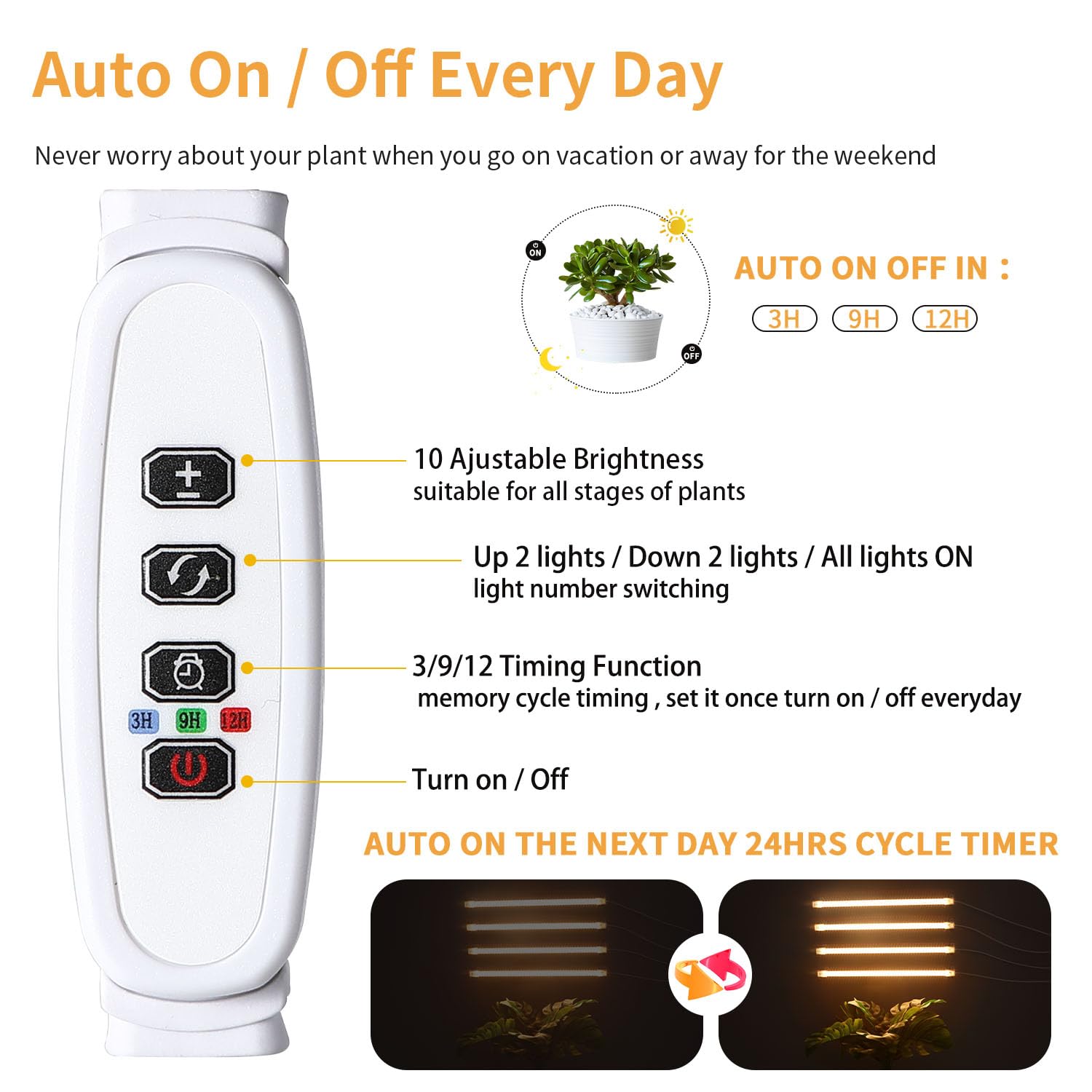 RWNTAO LED Plant Grow Lamp installation accessories including screws and ties