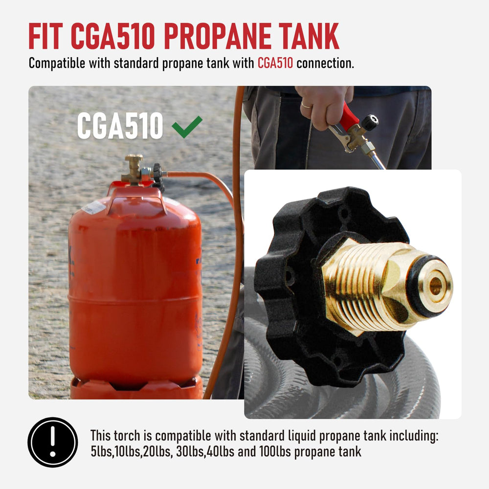 RX WELD Propane Torch showing ergonomic design and handle