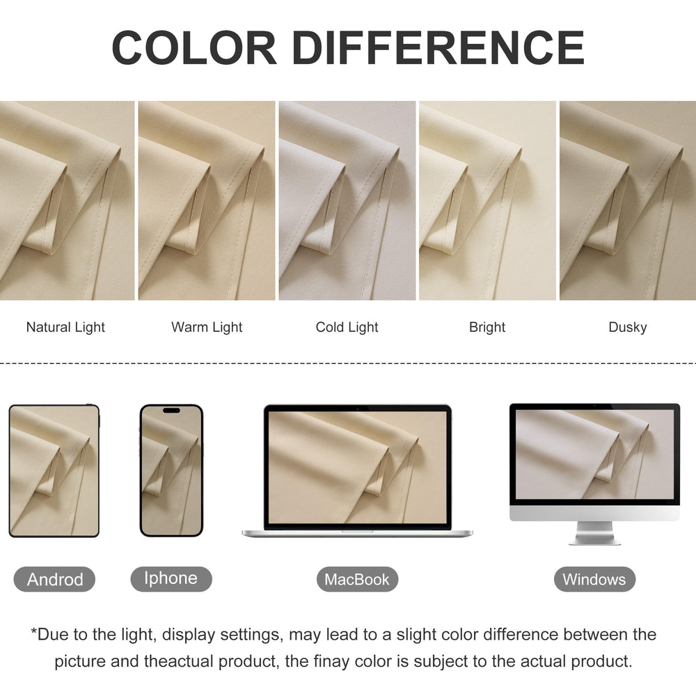 RYB HOME Extra Wide Outdoor Curtain folded for storage