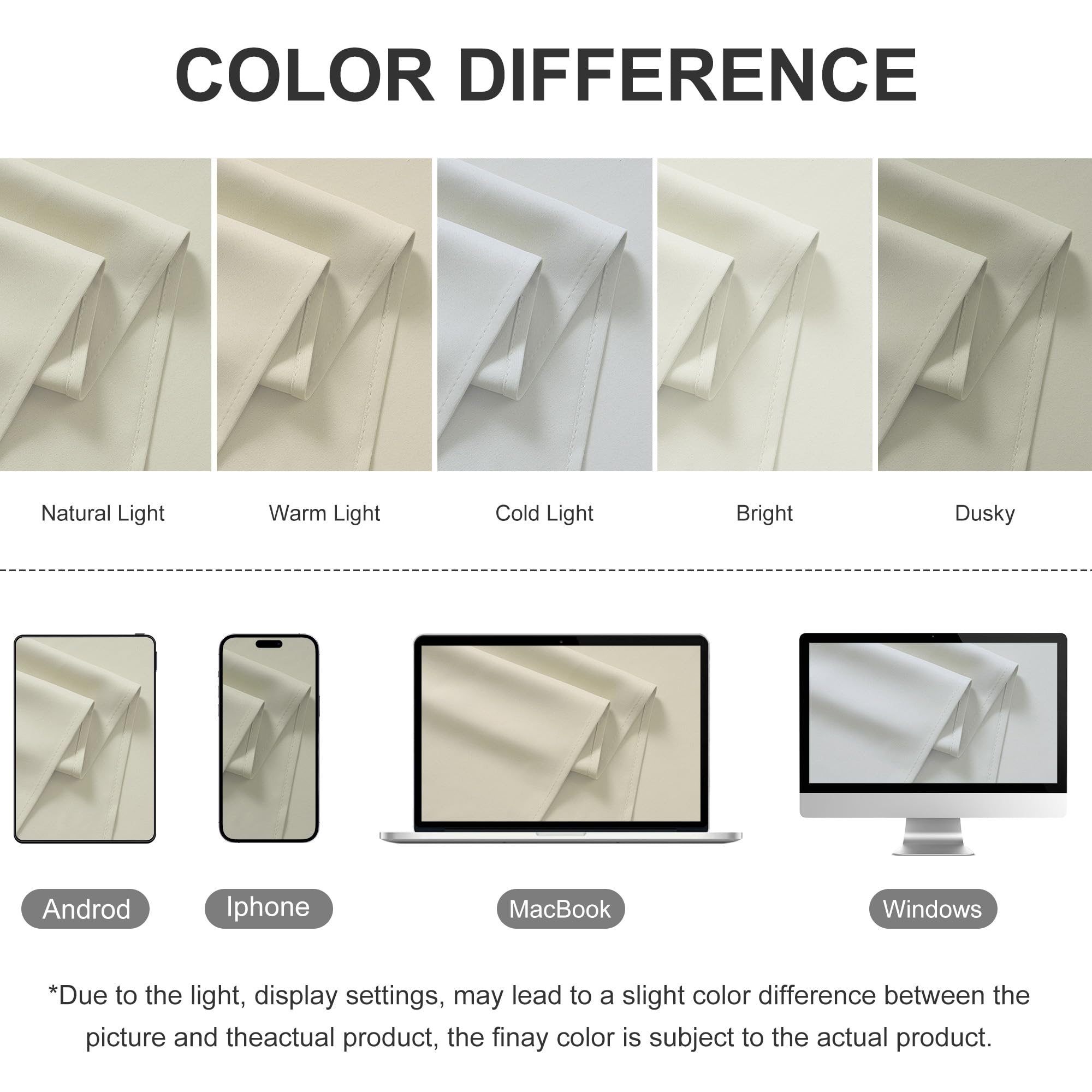 RYB HOME Outdoor Curtain in a relaxed, gathered appearance