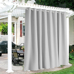 RYB HOME Outdoor Curtain light grey front view
