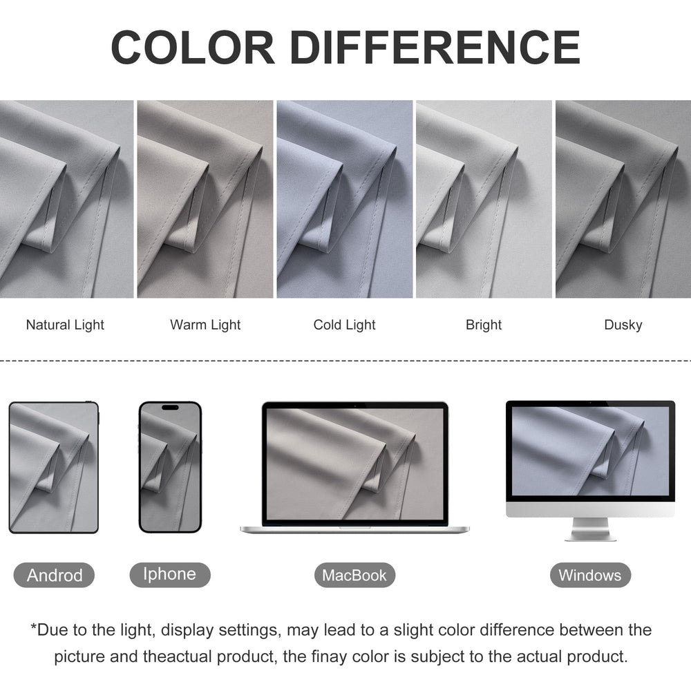 RYB HOME Outdoor Curtain packaging and contents