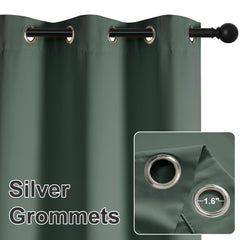 RYB HOME Outdoor Curtains in dark green colour