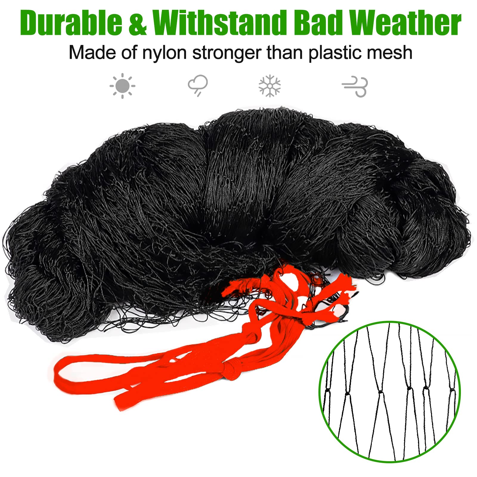 RYHBETH Bird Netting 50x50ft for chicken coop