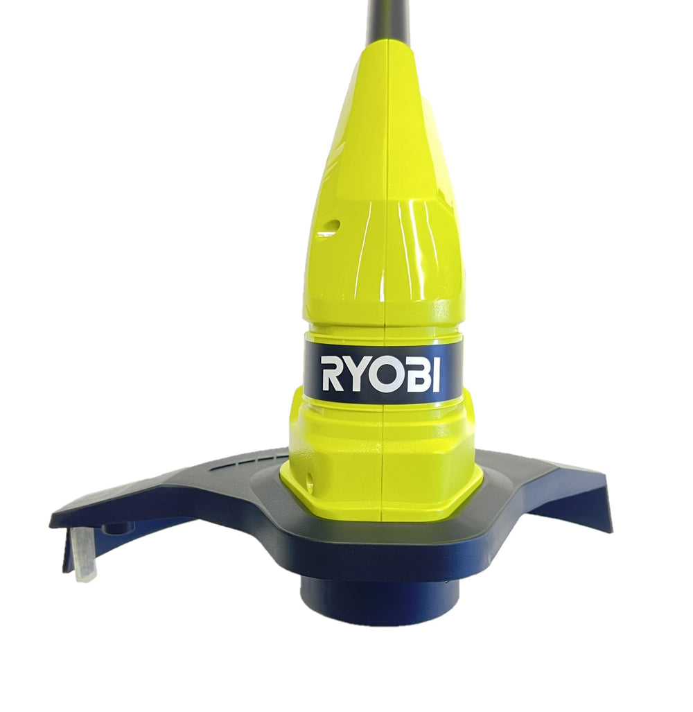 RYOBI 40V String Trimmer with variable speed trigger in action