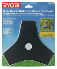 RYOBI AC04105 8-inch steel tri-arc brush cutting blade side view