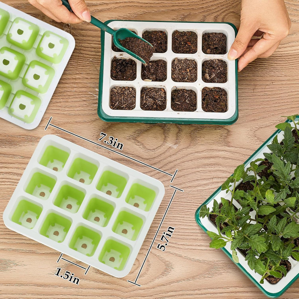Ryscam seed starter kit showcased with gardening tools