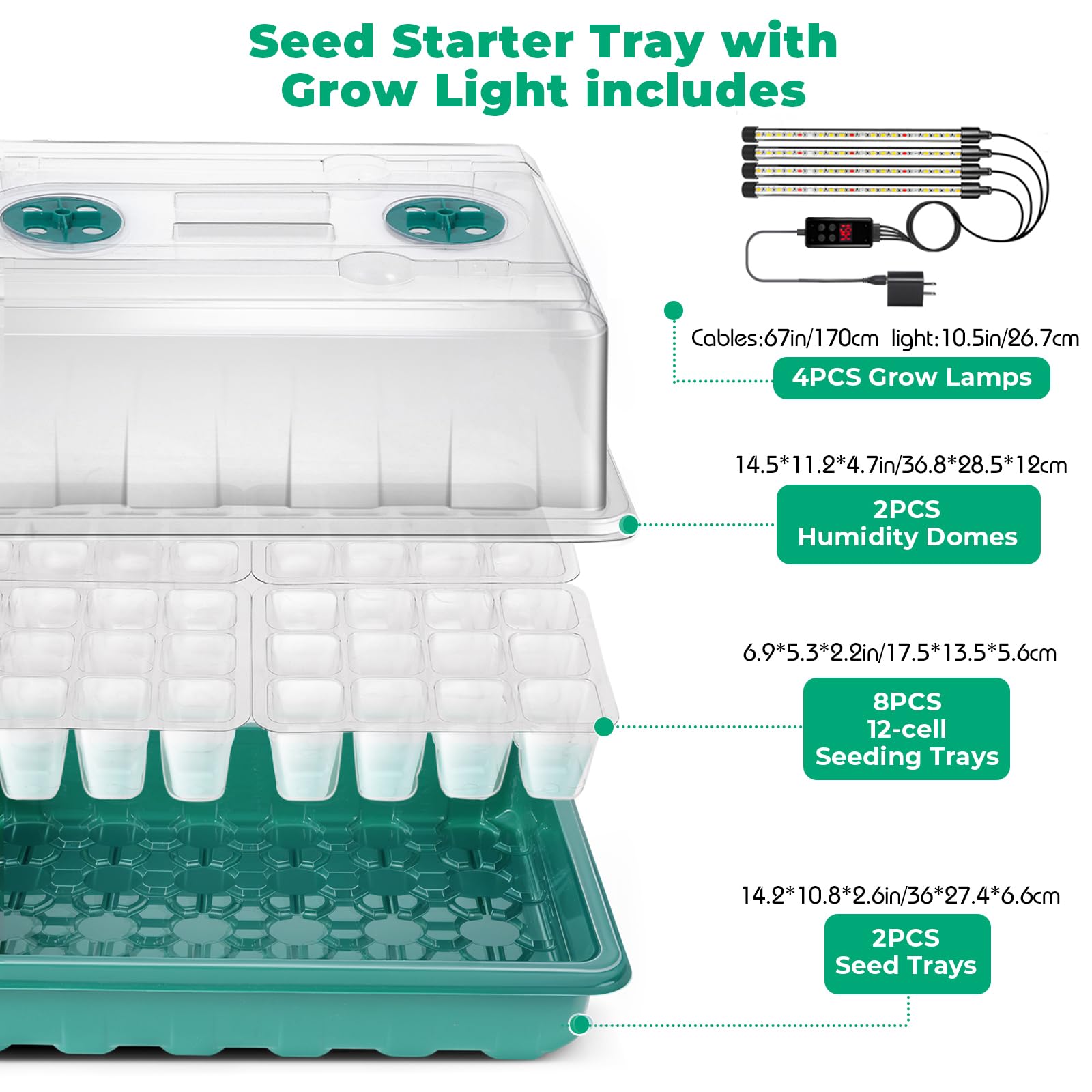 Ryscam Seed Starter Tray in use on a windowsill