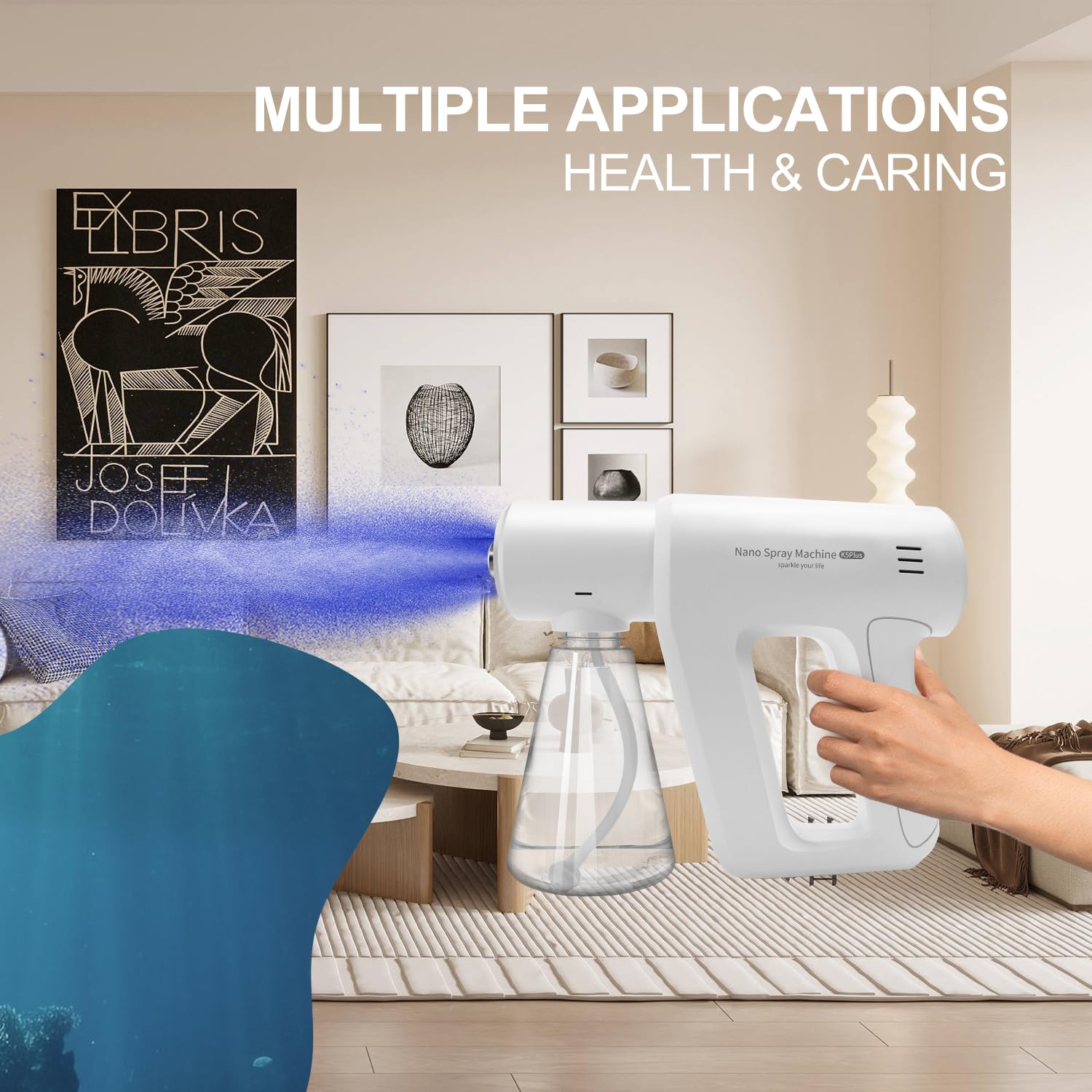 S OUJCEN K5 Plus on a salon counter for hair care