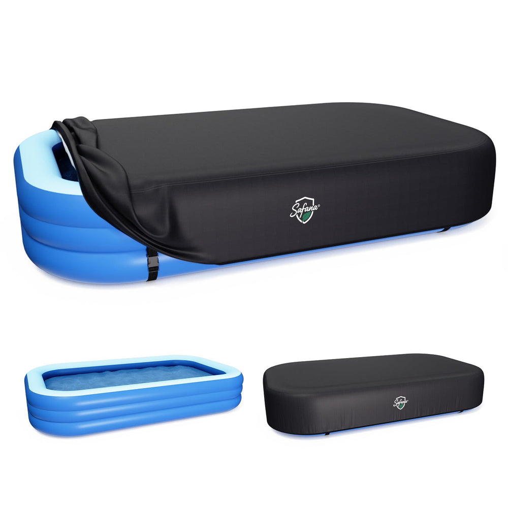 Safana 102x63 inch rectangular inflatable pool cover front view