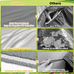 Safana 10ft pool cover in use on an inflatable pool