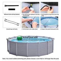 Safana 12FT pool cover installation setup