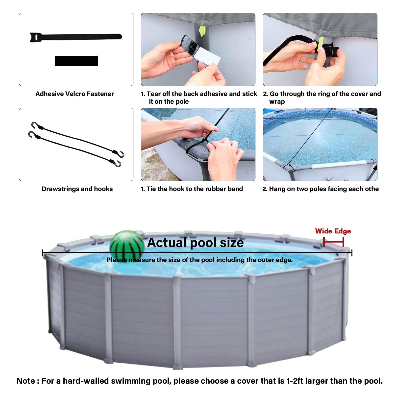 Safana 15FT Pool Cover installed on above ground pool
