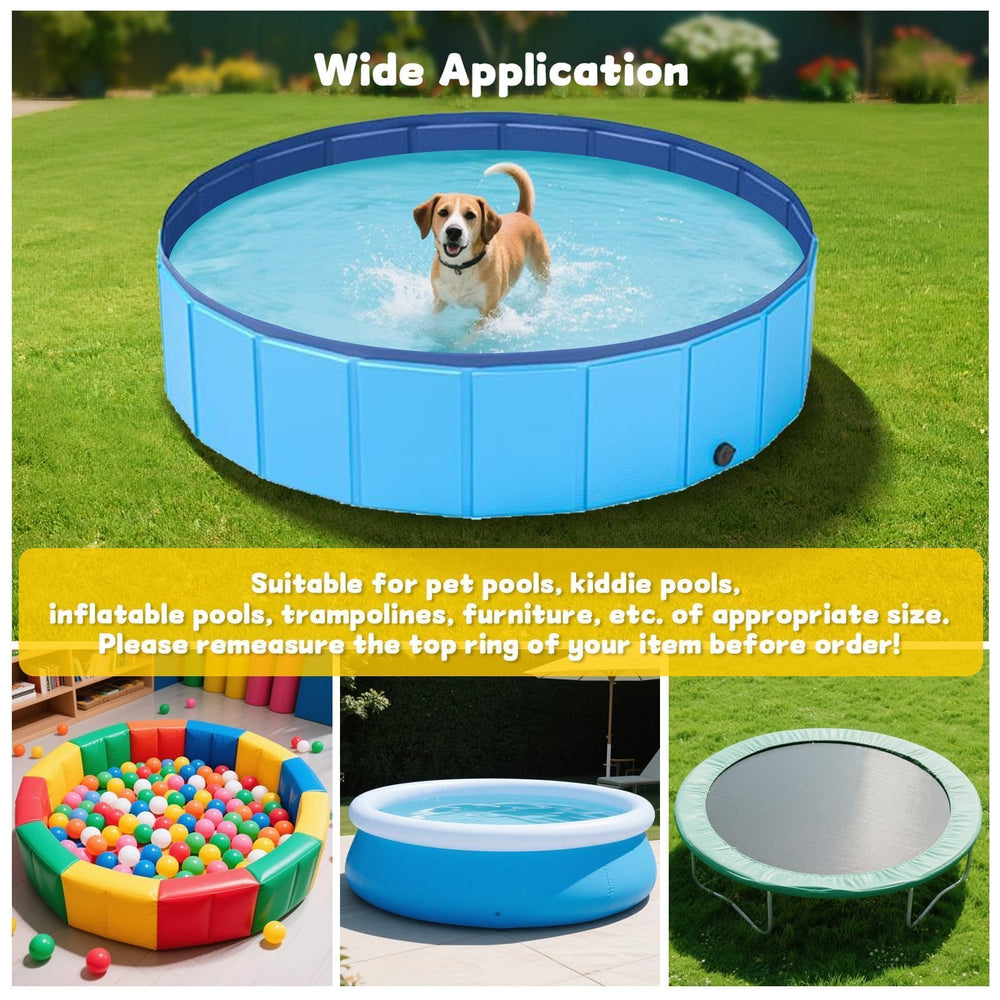 Safana 48-inch round dog pool cover in black