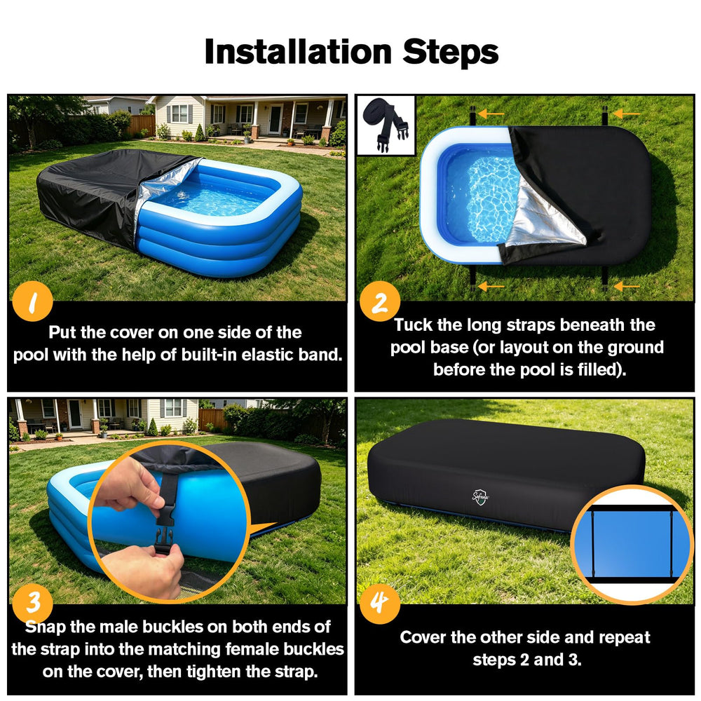 Safana pool cover demonstrating energy-saving properties