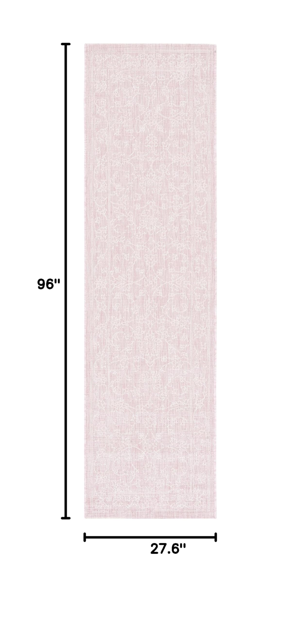SAFAVIEH 2'3" x 8' runner mat side view showing texture