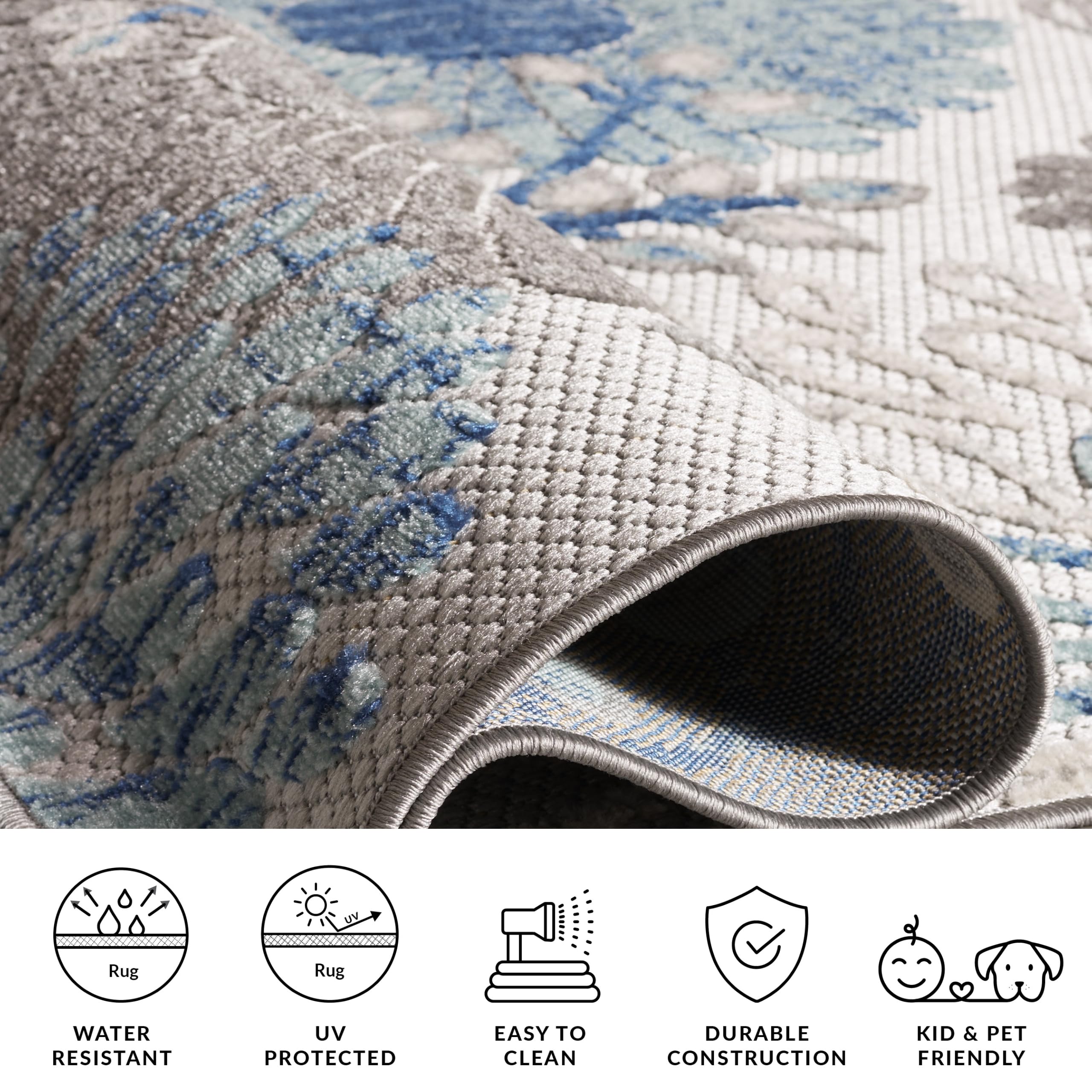 SAFAVIEH Cabana Outdoor Runner Rug rolled up for storage
