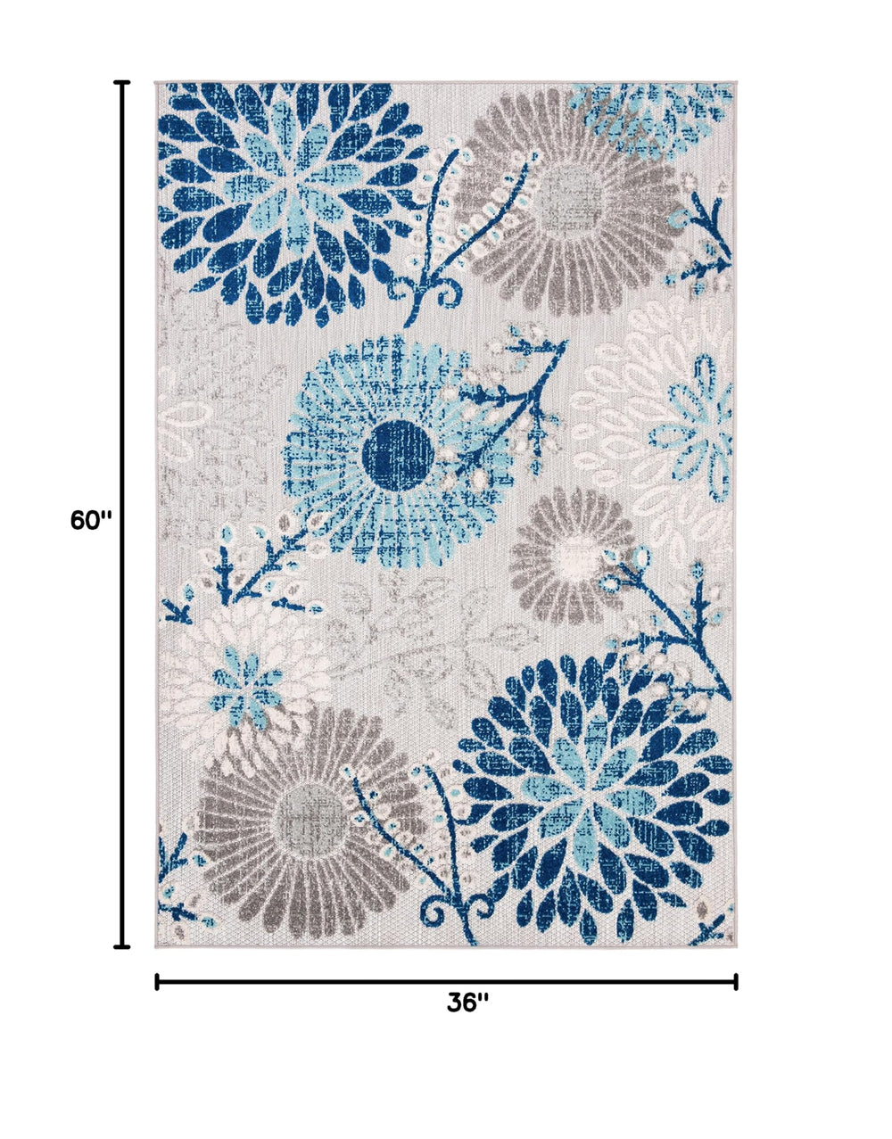 SAFAVIEH Cabana Rug on patio with floral design