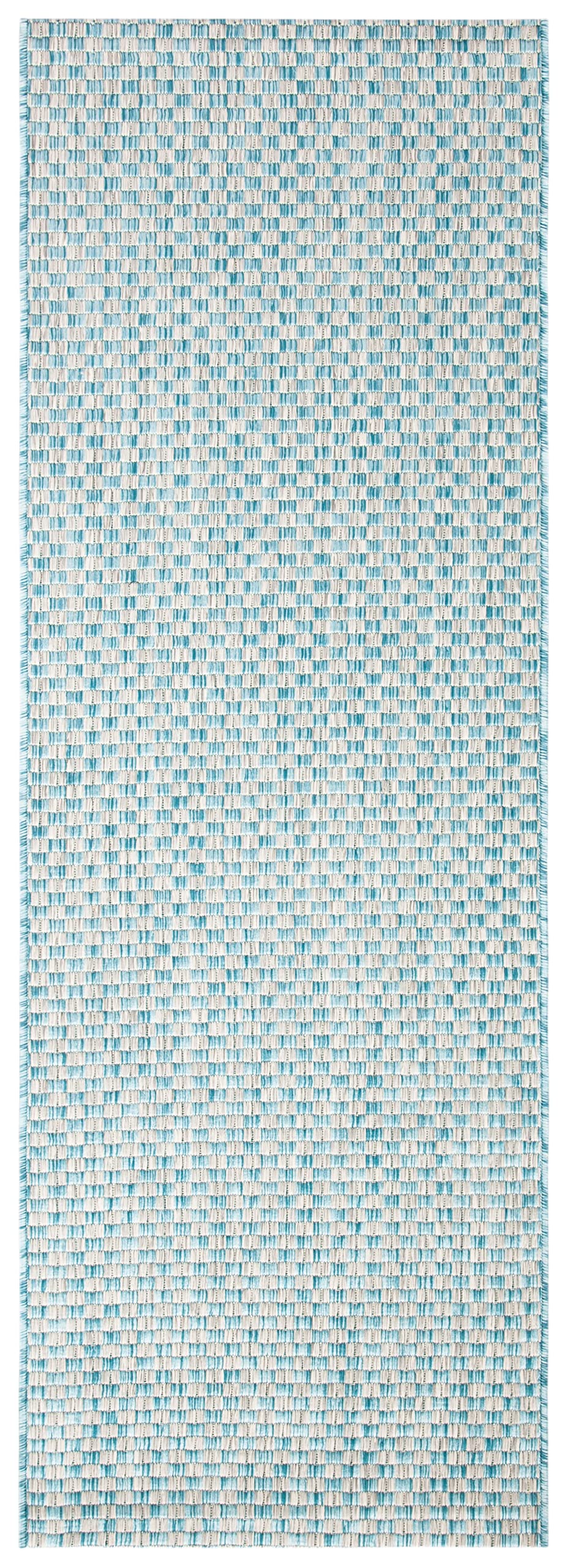 SAFAVIEH Outdoor Runner Rug side view showing texture