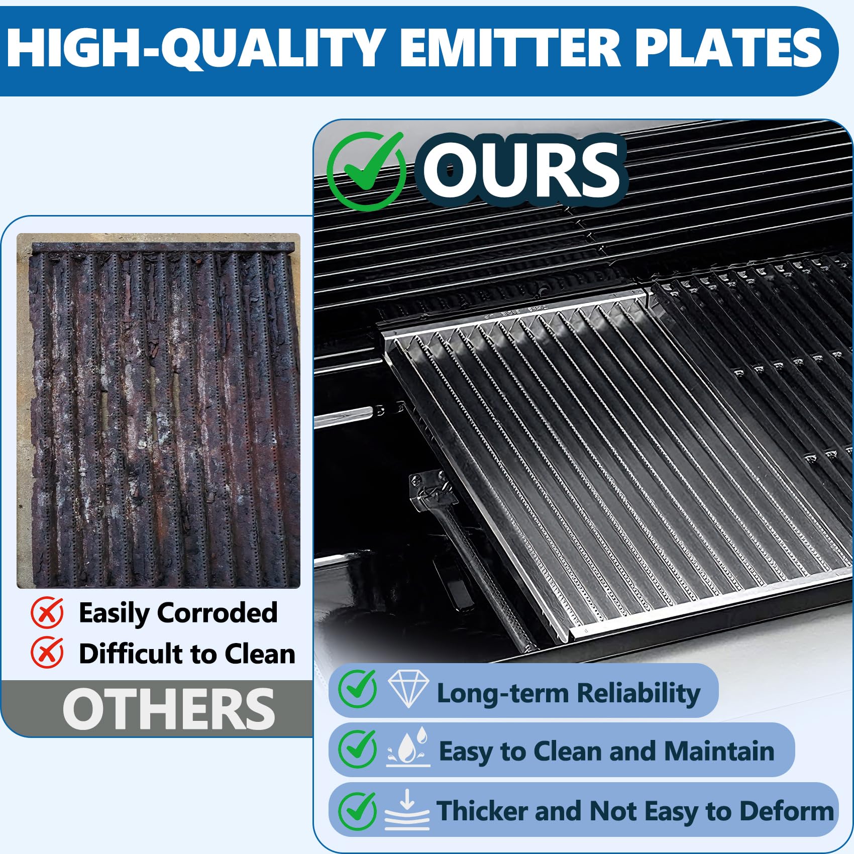 SafBbcue Emitter Plate compatible with Char-Broil models