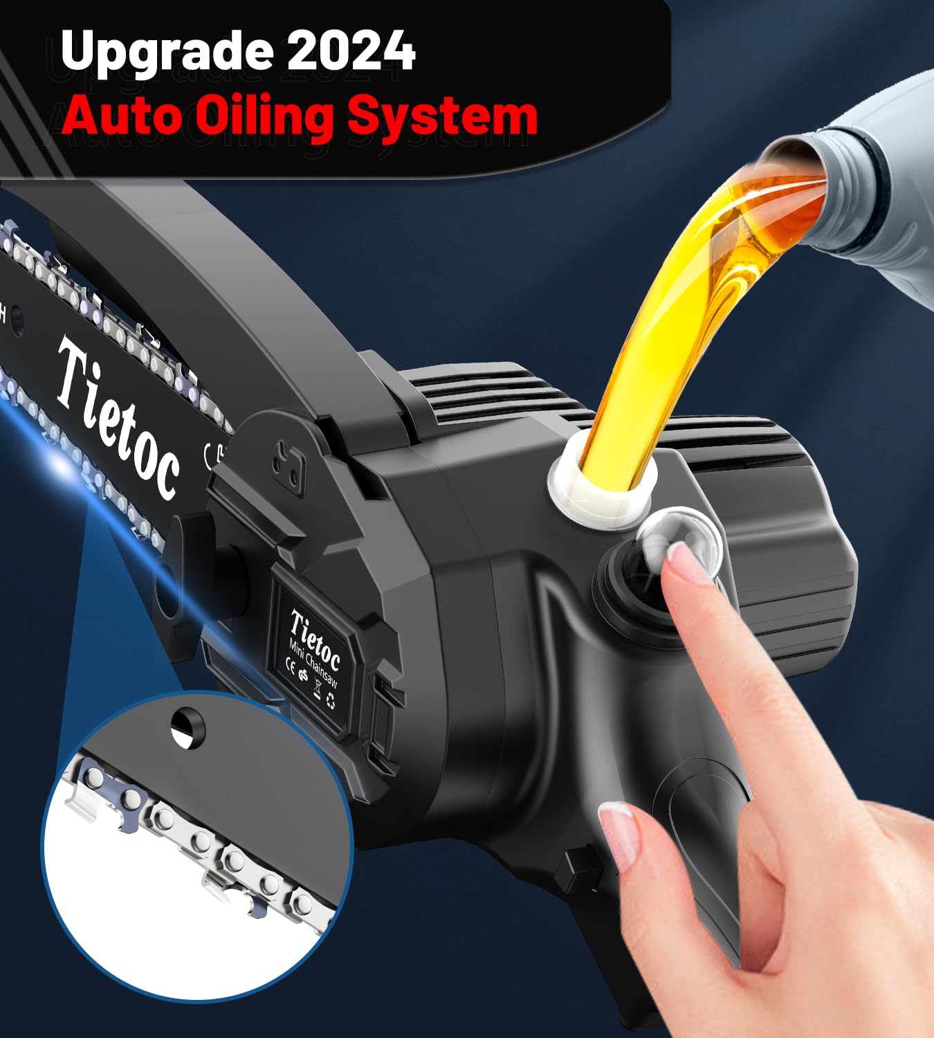 Safety gloves included with Tietoc Mini Chainsaw