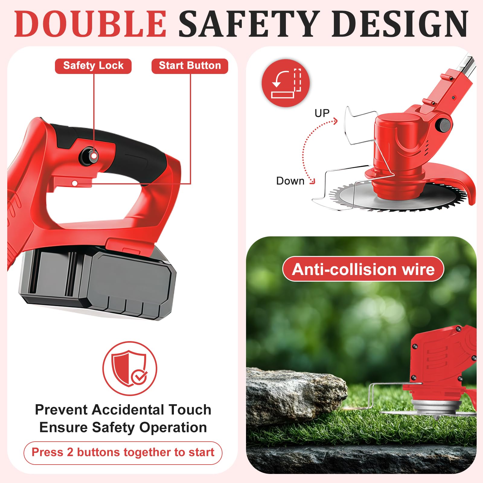Safety goggles and gloves included with weed wacker