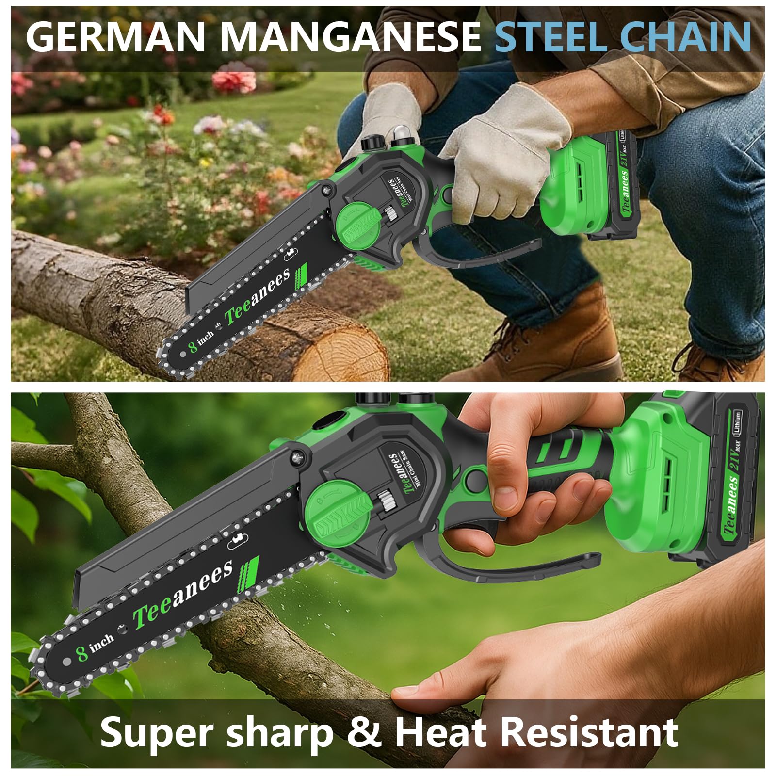 Safety goggles included in TEEANEES Mini Chainsaw kit