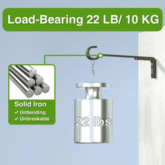 saffruff 10 Inch Plant Hook showing sturdy iron construction