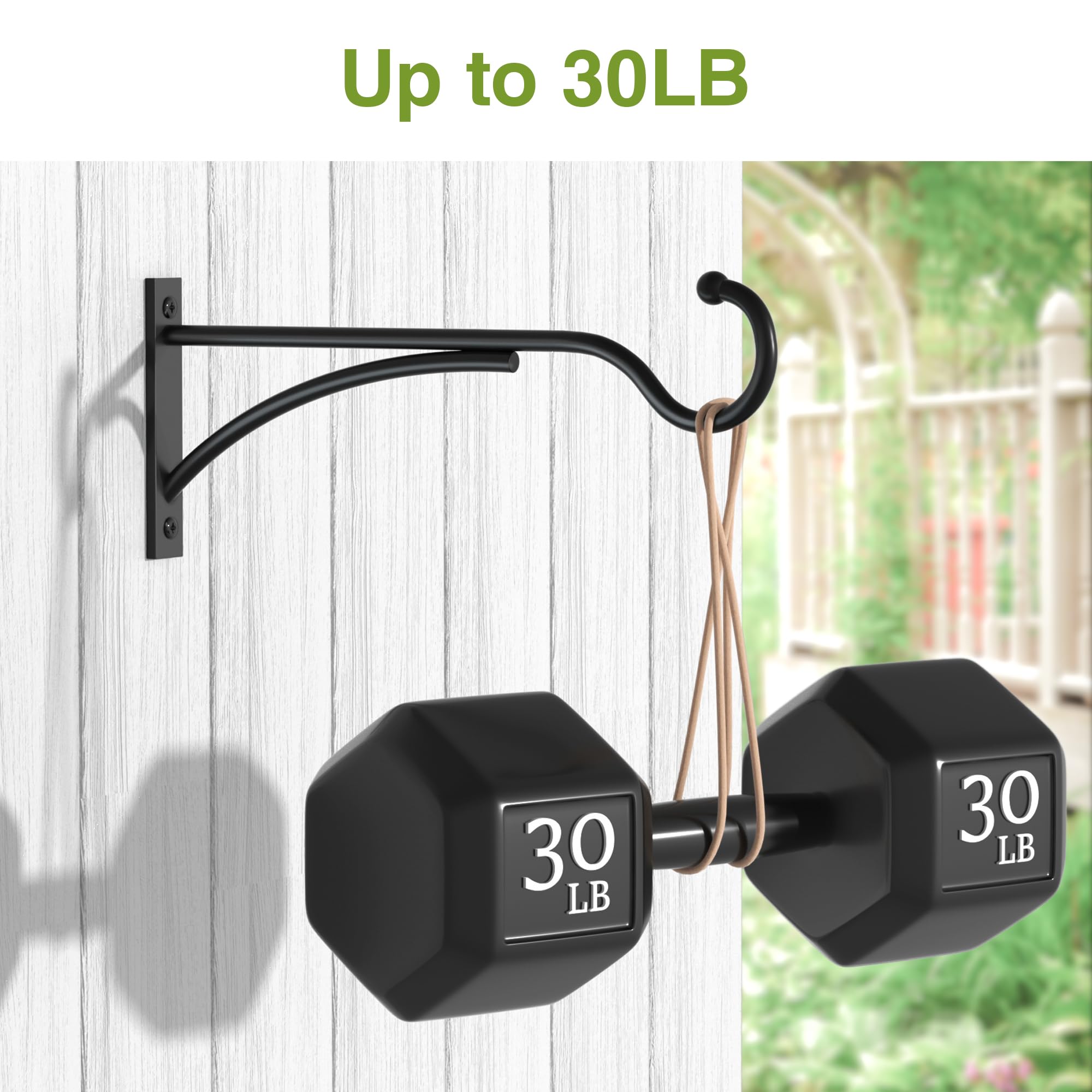 saffruff 2 Pack Heavy-Duty Metal Plant Hanger Hooks packaging