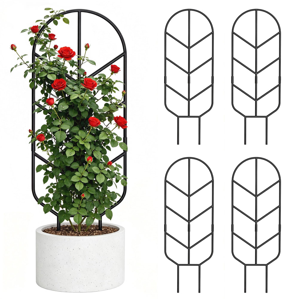 saffruff 4 Pack 30'' Metal Plant Trellis front view