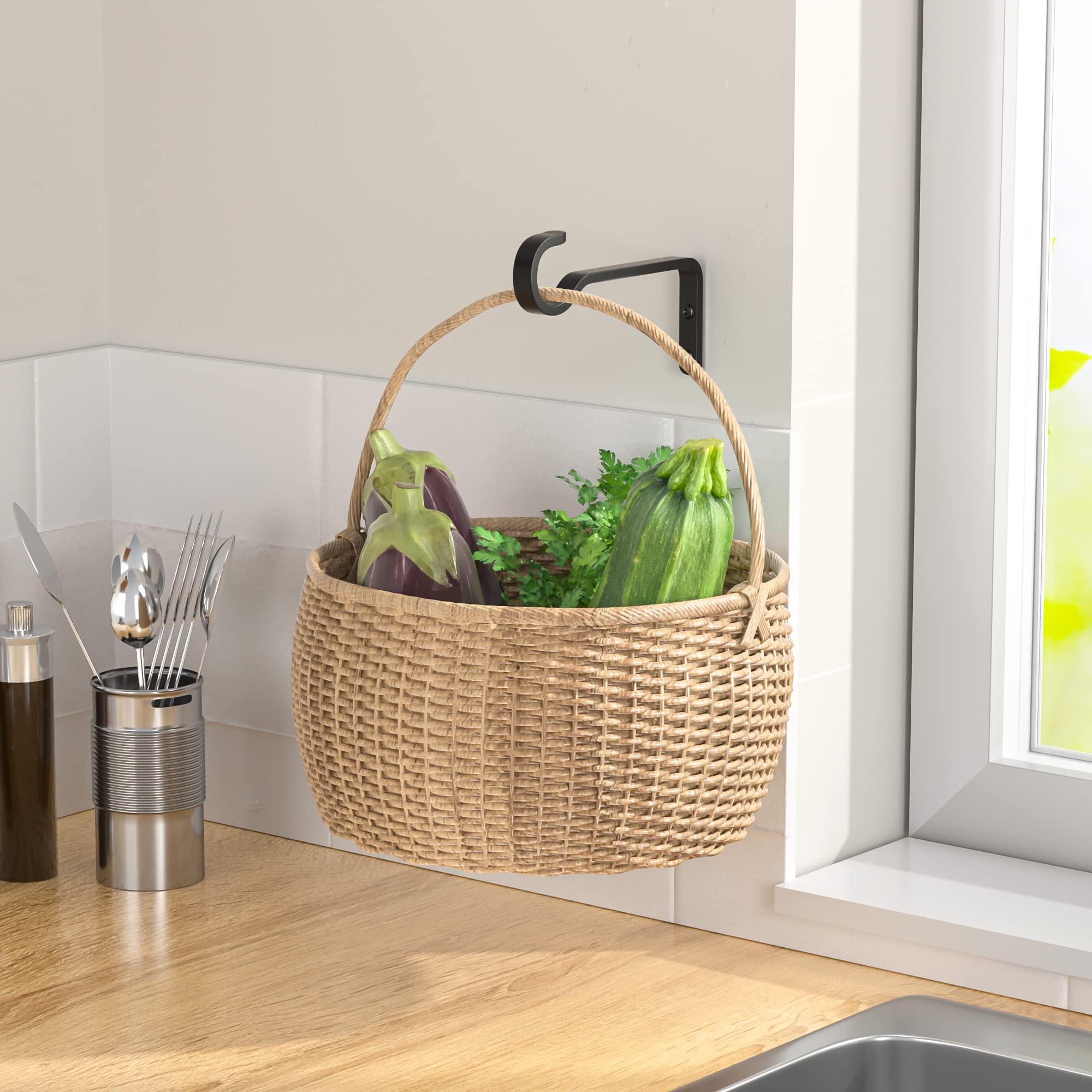 saffruff 5.7-inch plant hook with a flower pot