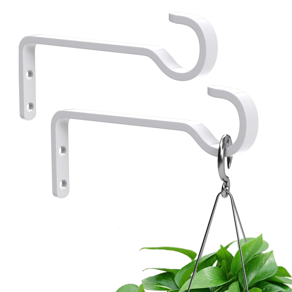 saffruff 6 Inch Plant Hooks in a garden setting