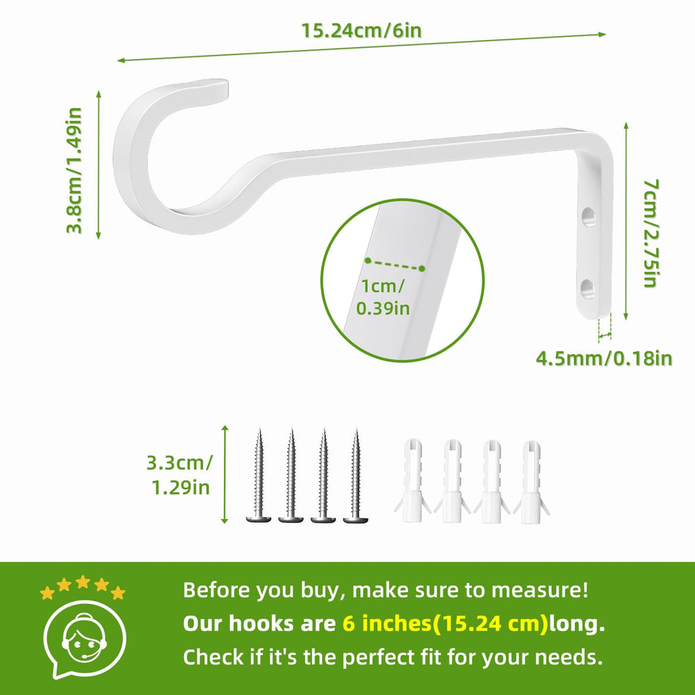 saffruff 6 Inch Plant Hooks with bird feeder