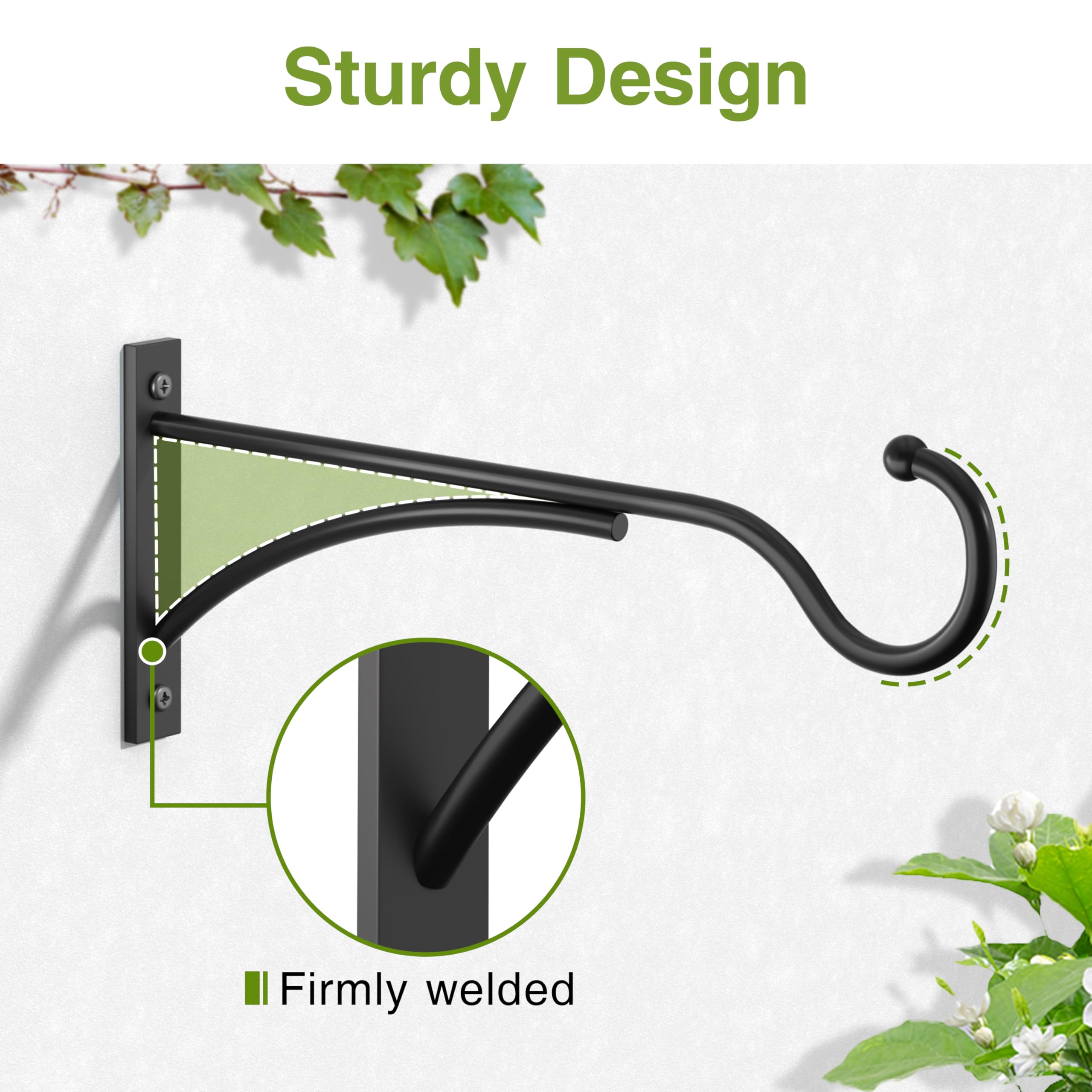 saffruff Plant Hanger Hook with lantern decoration