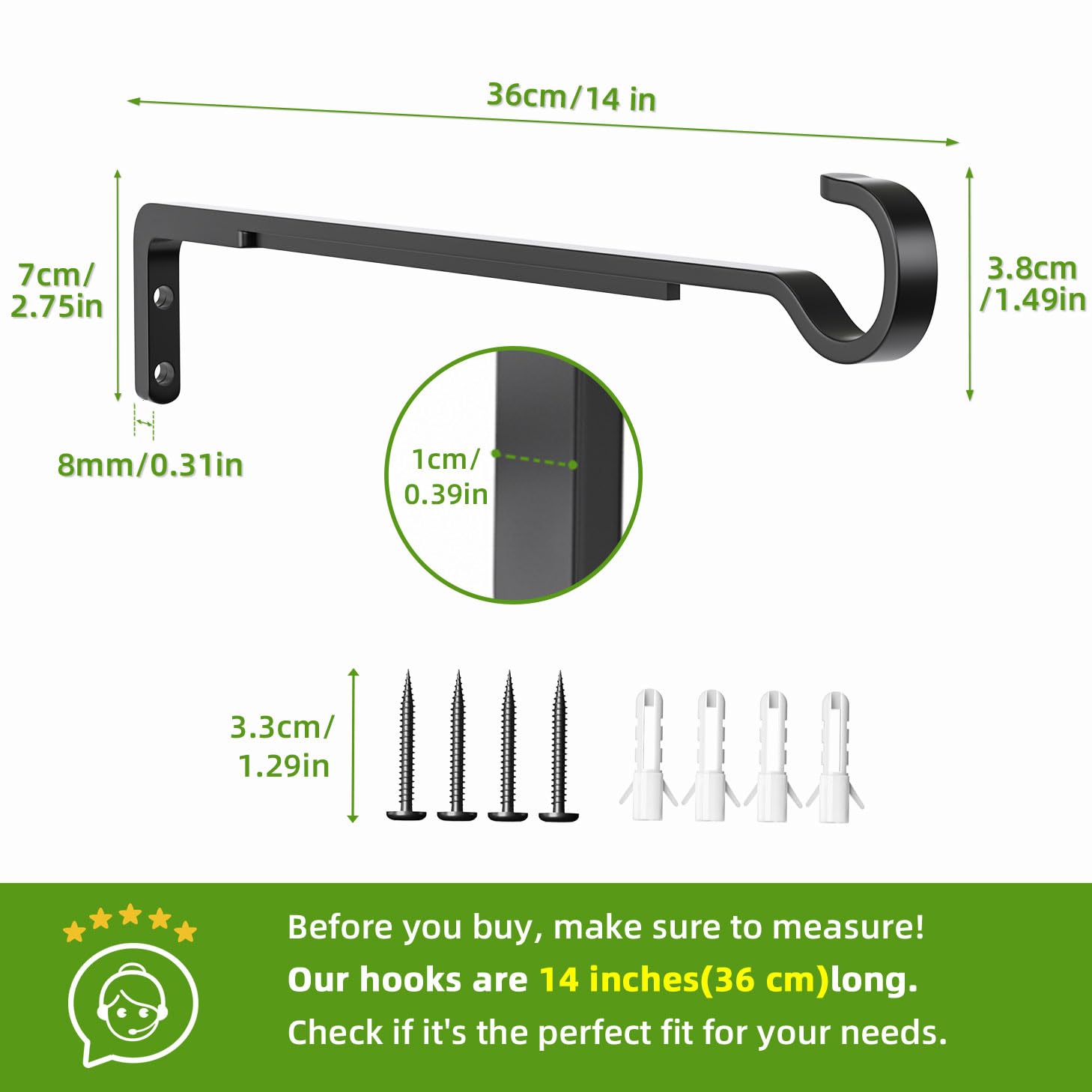 saffruff plant hooks installed on a wall, holding plants
