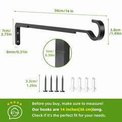saffruff plant hooks installed on a wall, holding plants
