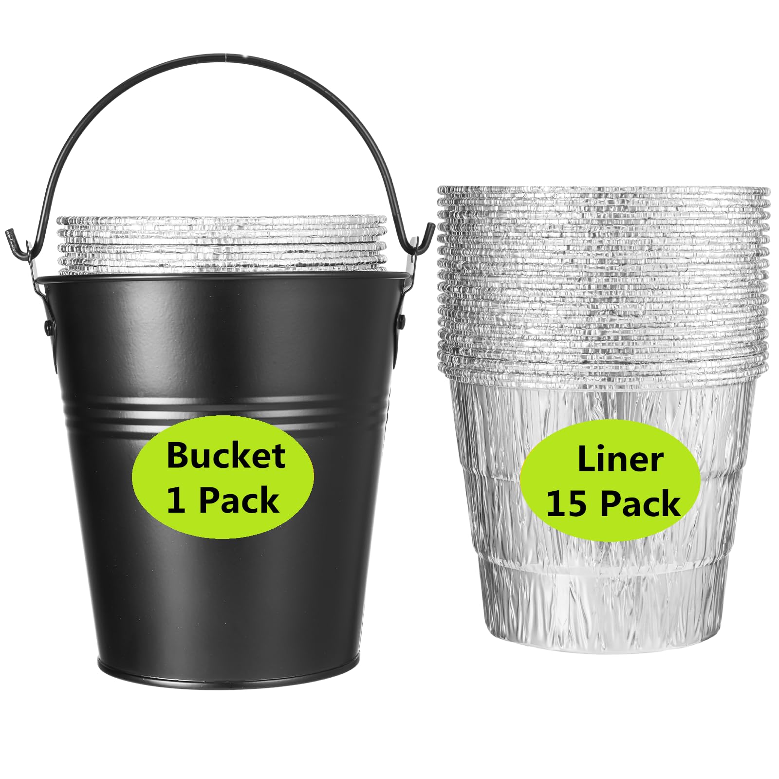 Sageme grease bucket liner set with HDW152 bucket and 15 liners